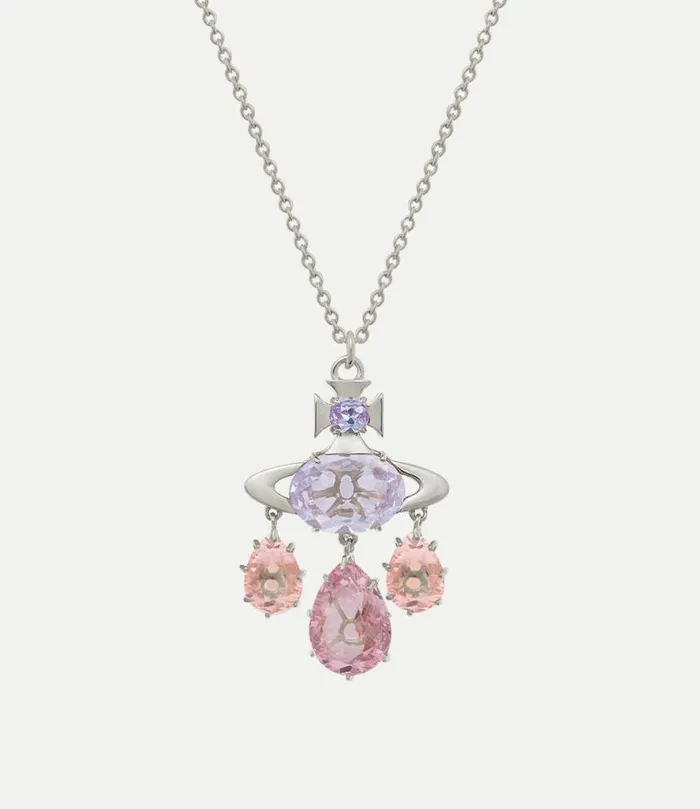 Necklaces Women Vivienne Westwood Augusta Pendant Necklace In PlatinumVioletLightAmethystLightRoseVintage Necklaces Women Vivienne Westwood Augusta Pendant Necklace In PlatinumVioletLightAmethystLightRoseVintage