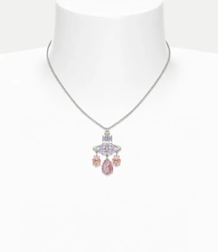 Necklaces Women Vivienne Westwood Augusta Pendant Necklace In PlatinumVioletLightAmethystLightRoseVintage