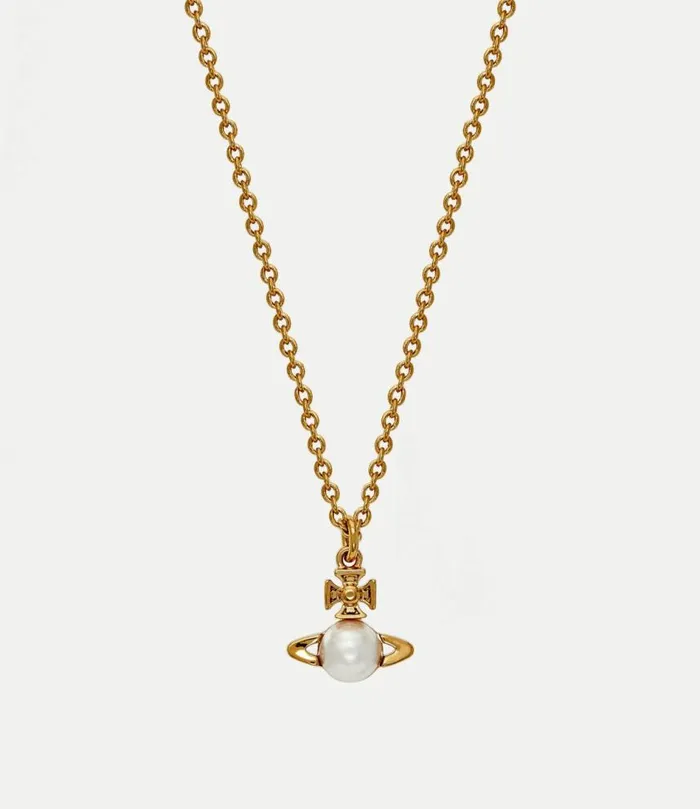 Necklaces Women Vivienne Westwood Balbina Pendant In GoldCreamPearl