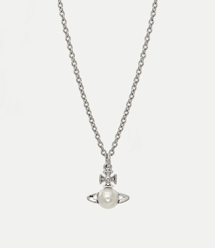 Necklaces Women Vivienne Westwood Balbina Pendant In PlatinumCreamPearl