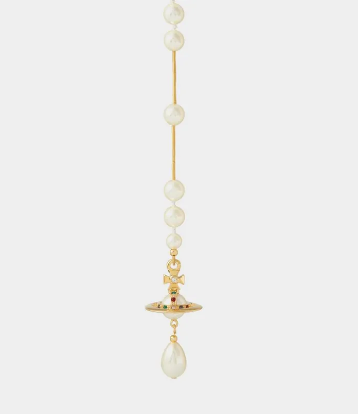 Necklaces Women Vivienne Westwood Broken Pearl Necklace In GoldPearlMulti