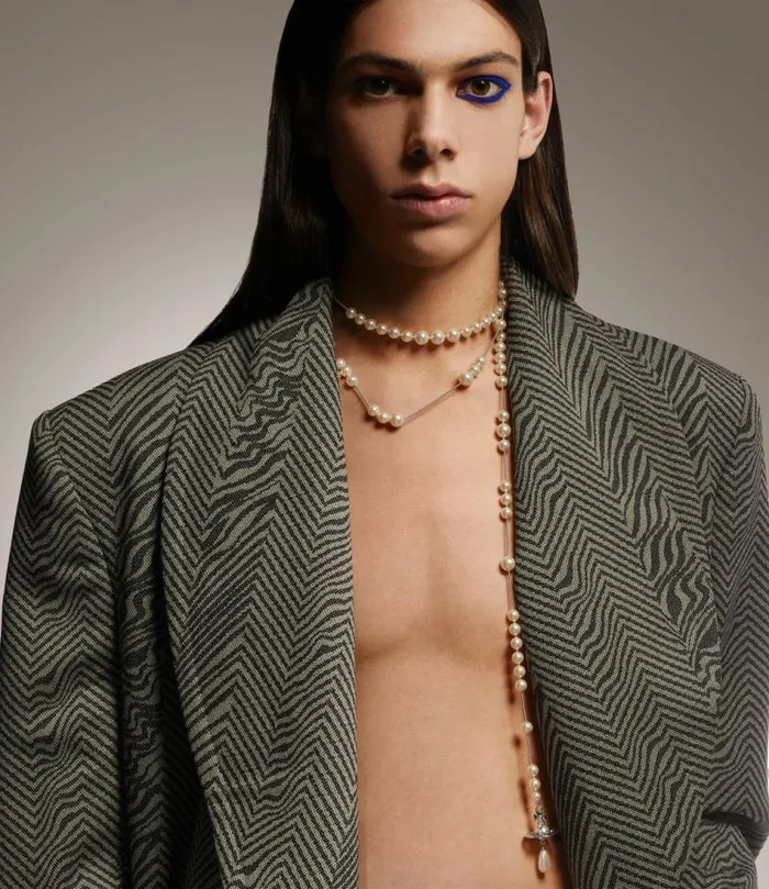 Necklaces Women Vivienne Westwood Broken Pearl Necklace In PlatinumPearlMulti Necklaces Women Vivienne Westwood Broken Pearl Necklace In PlatinumPearlMulti