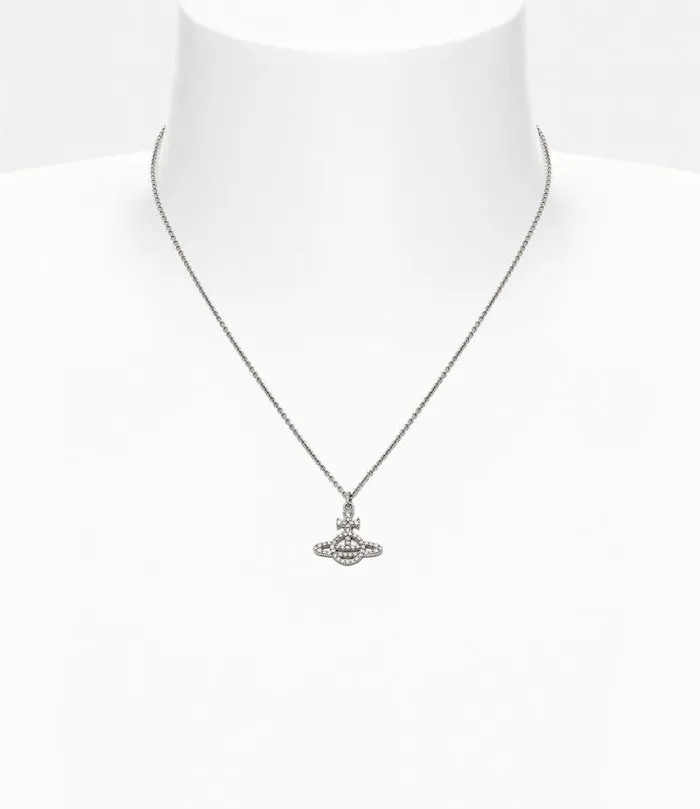 Necklaces Women Vivienne Westwood Calliope Pendant Necklace In PlatinumWhiteCz