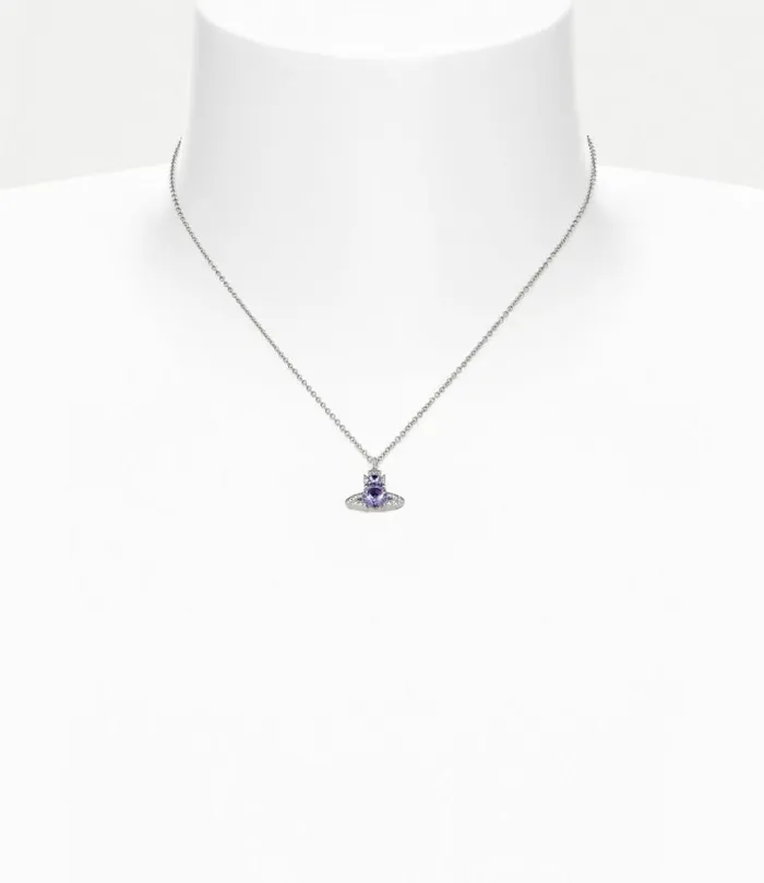 Necklaces Women Vivienne Westwood Ismene Pendant Necklace In PlatinumLavenderWhiteCz