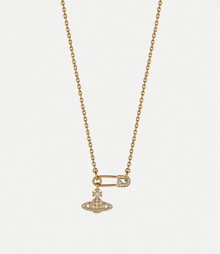 Necklaces Women Vivienne Westwood Lucrece Pendant Necklace In GoldWhiteCz