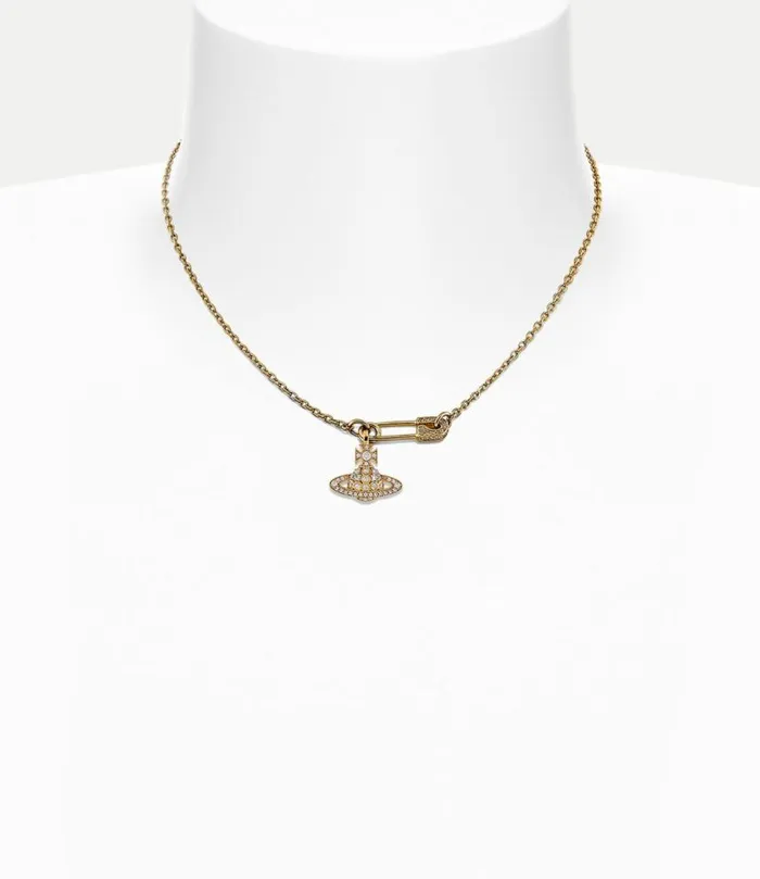 Necklaces Women Vivienne Westwood Lucrece Pendant Necklace In GoldWhiteCz