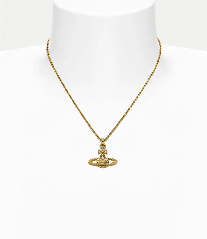 Necklaces Women Vivienne Westwood Mayfair Bas Relief Pendant Necklace In GoldCrystalAb