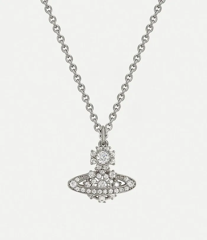 Necklaces Women Vivienne Westwood Narcissa Pendant In PlatinumWhiteCz