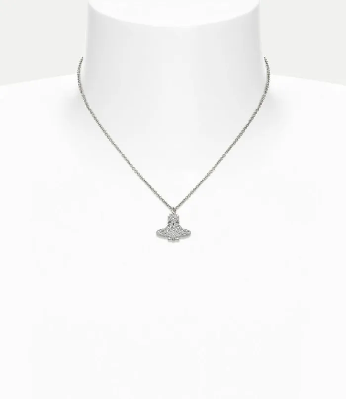 Necklaces Women Vivienne Westwood Natalina Pendant Necklace In PlatinumWhiteCz