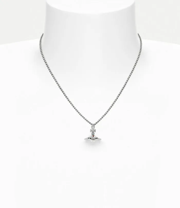 Necklaces Women Vivienne Westwood New Petite Orb Pendant Necklace In Platinum