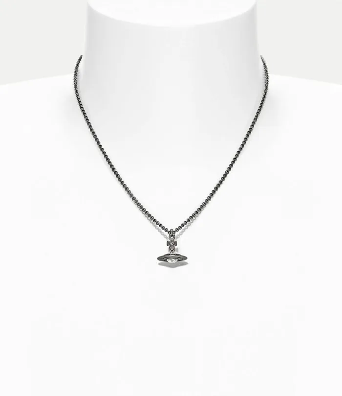 Necklaces Women Vivienne Westwood New Petite Orb Pendant Necklace In Ruthenium
