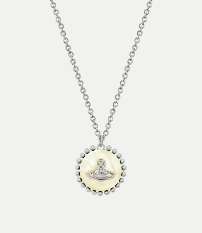 Necklaces Women Vivienne Westwood Neyla Pendant Necklace In PlatinumWhiteMop
