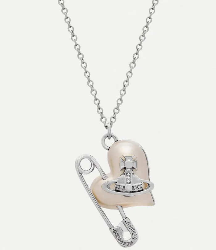 Necklaces Women Vivienne Westwood Orietta Pendant Necklace In PlatinumCreamrosePearl Necklaces Women Vivienne Westwood Orietta Pendant Necklace In PlatinumCreamrosePearl