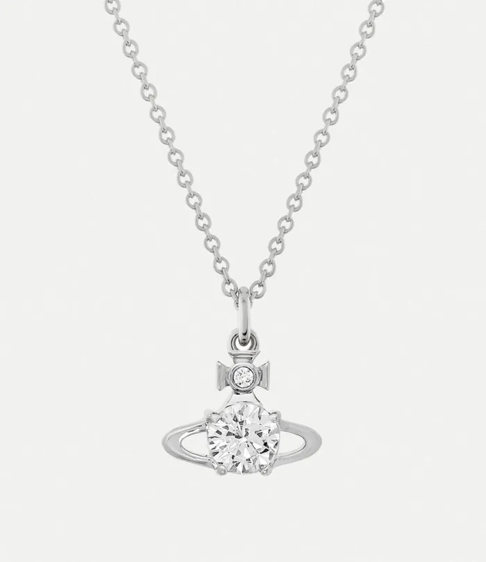 Necklaces Women Vivienne Westwood Reina Pendant In PlatinumWhiteCz