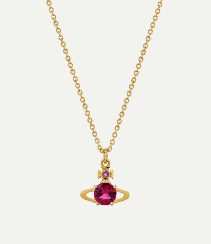Necklaces Women Vivienne Westwood Reina Pendant Necklace In GoldRubyCz