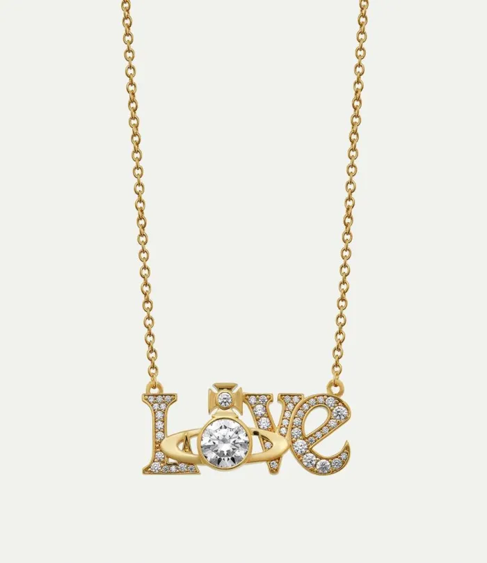 Necklaces Women Vivienne Westwood Roderico Pendant Necklace In GoldWhiteCz