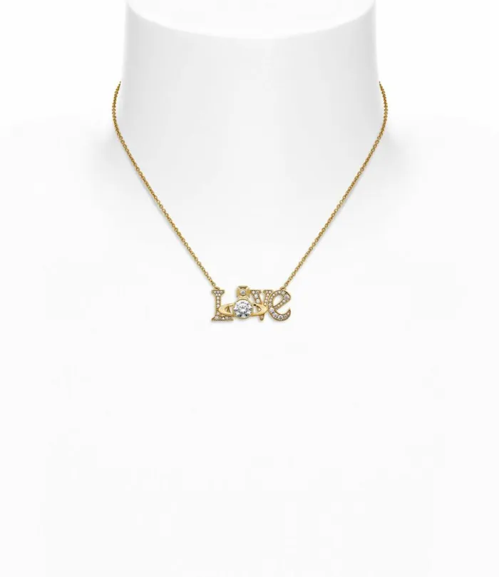 Necklaces Women Vivienne Westwood Roderico Pendant Necklace In GoldWhiteCz