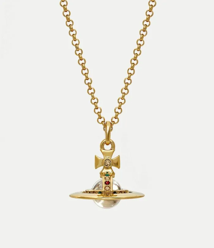 Necklaces Women Vivienne Westwood Tiny Orb Pendant Necklace In Gold
