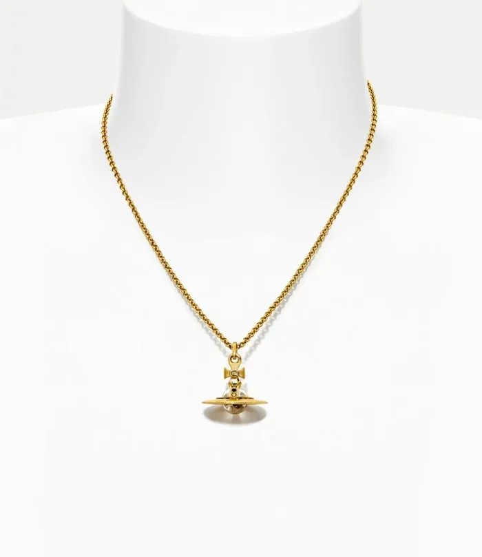Necklaces Women Vivienne Westwood Tiny Orb Pendant Necklace In Gold