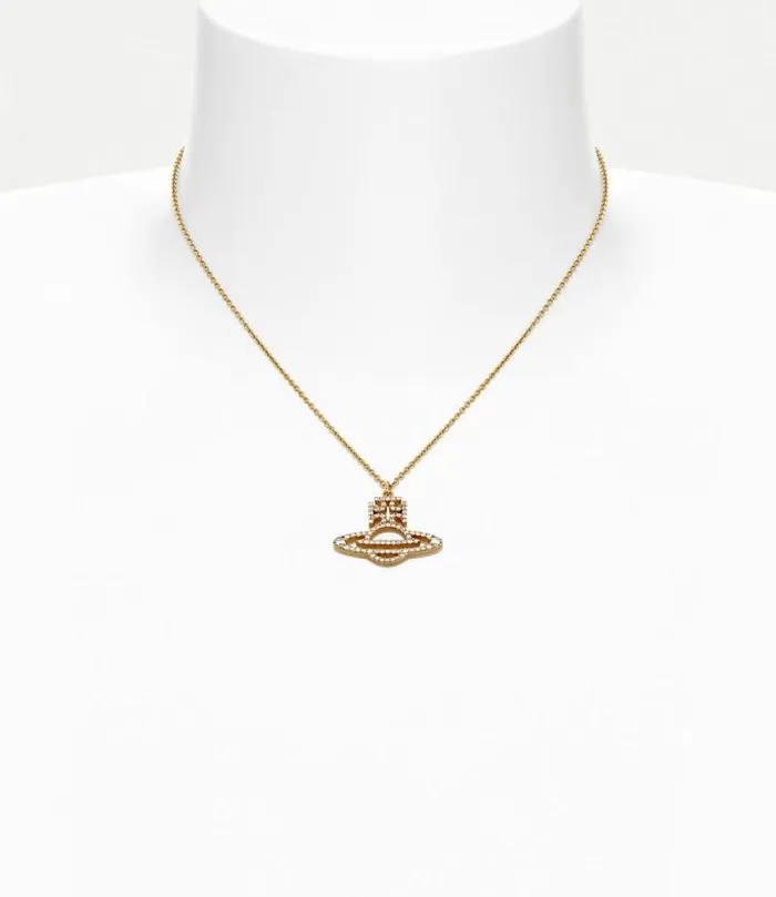 Necklaces Women Vivienne Westwood Trudy Pendant Necklace In GoldWhiteCz