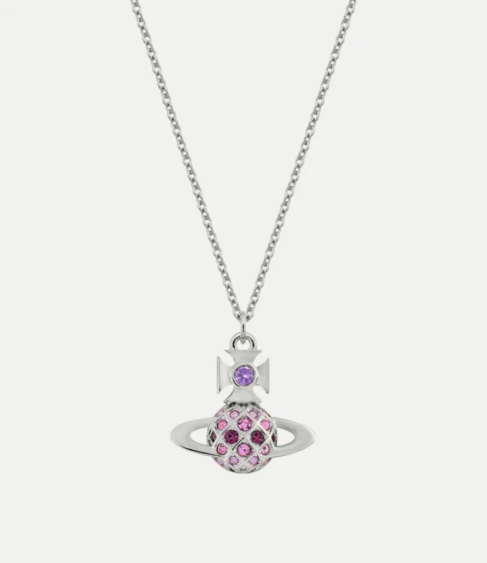 Necklaces Women Vivienne Westwood Willa Bas Relief Pendant Necklace In PlatinumVioletLightAmethystAmethystCrystal Necklaces Women Vivienne Westwood Willa Bas Relief Pendant Necklace In PlatinumVioletLightAmethystAmethystCrystal