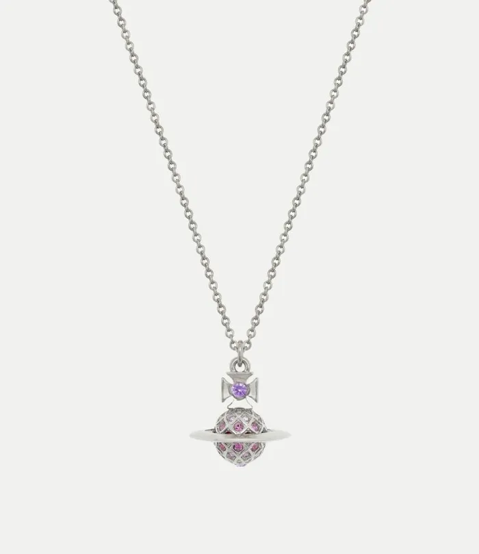 Necklaces Women Vivienne Westwood Willa Small Pendant Necklace In PlatinumVioletLightAmethystAmethystCrystal Necklaces Women Vivienne Westwood Willa Small Pendant Necklace In PlatinumVioletLightAmethystAmethystCrystal
