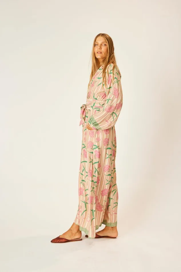 Nico LS Maxi With Sash Chamomile Rose Women Natalie Martin Dresses