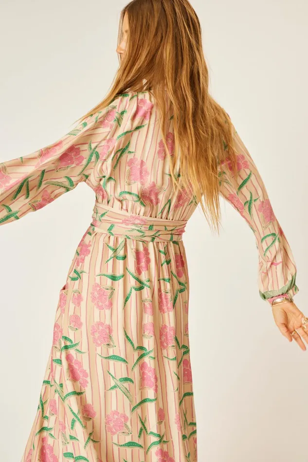 Nico LS Maxi With Sash Chamomile Rose Women Natalie Martin Dresses