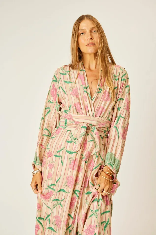 Nico LS Maxi With Sash Chamomile Rose Women Natalie Martin Dresses