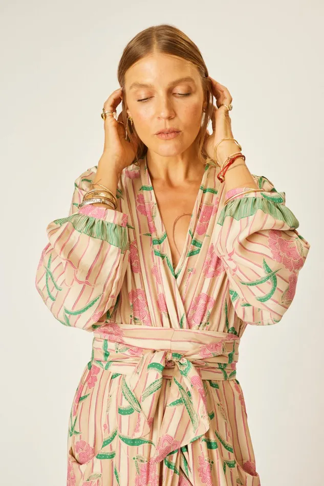 Nico LS Maxi With Sash Chamomile Rose Women Natalie Martin Dresses
