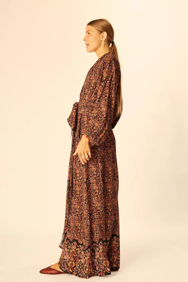 Nico LS Maxi With Sash Petite Fleur Noire Women Natalie Martin Dresses