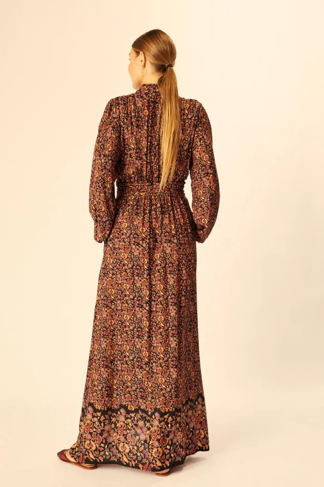 Nico LS Maxi With Sash Petite Fleur Noire Women Natalie Martin Dresses
