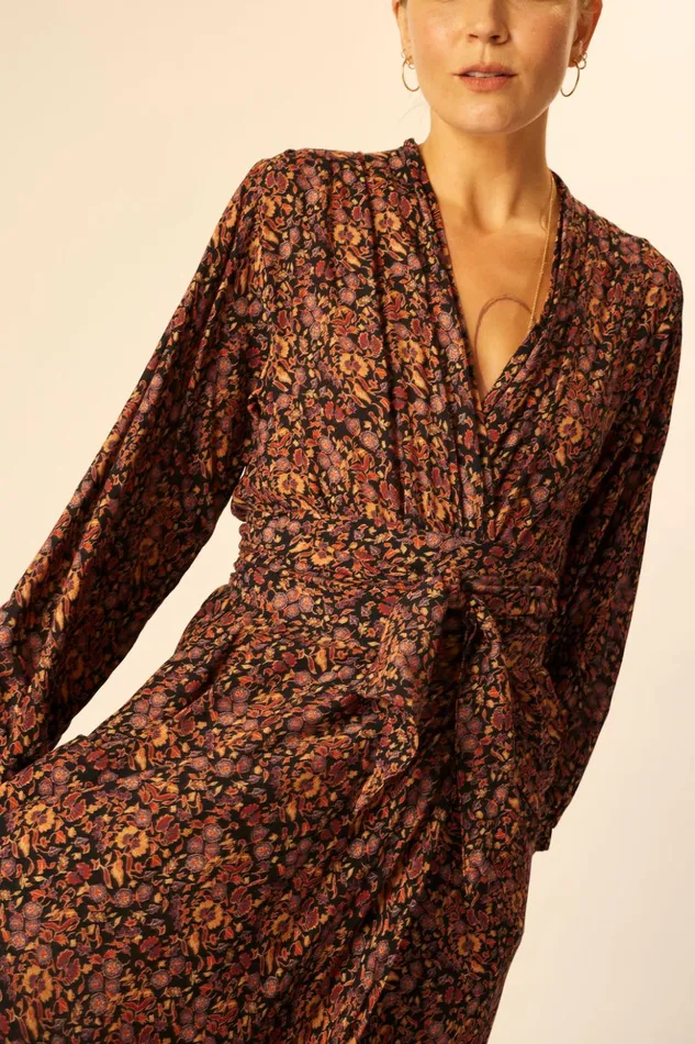 Nico LS Maxi With Sash Petite Fleur Noire Women Natalie Martin Dresses