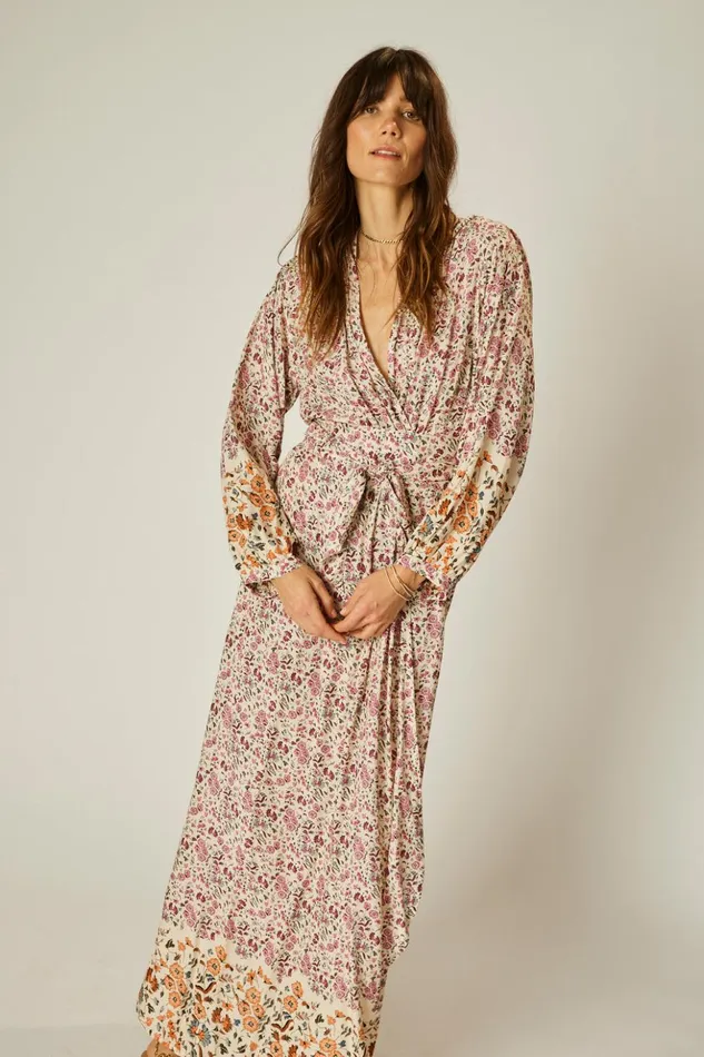 Nico LS Maxi With Sash Petite Fleur Rose Women Natalie Martin Dresses