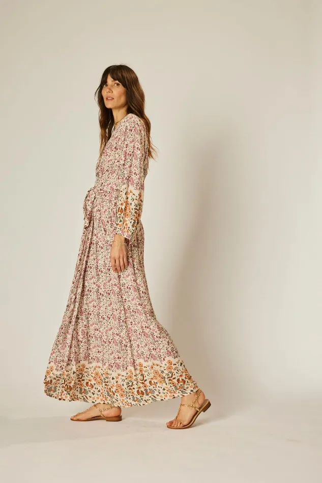 Nico LS Maxi With Sash Petite Fleur Rose Women Natalie Martin Dresses