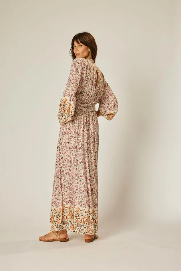 Nico LS Maxi With Sash Petite Fleur Rose Women Natalie Martin Dresses