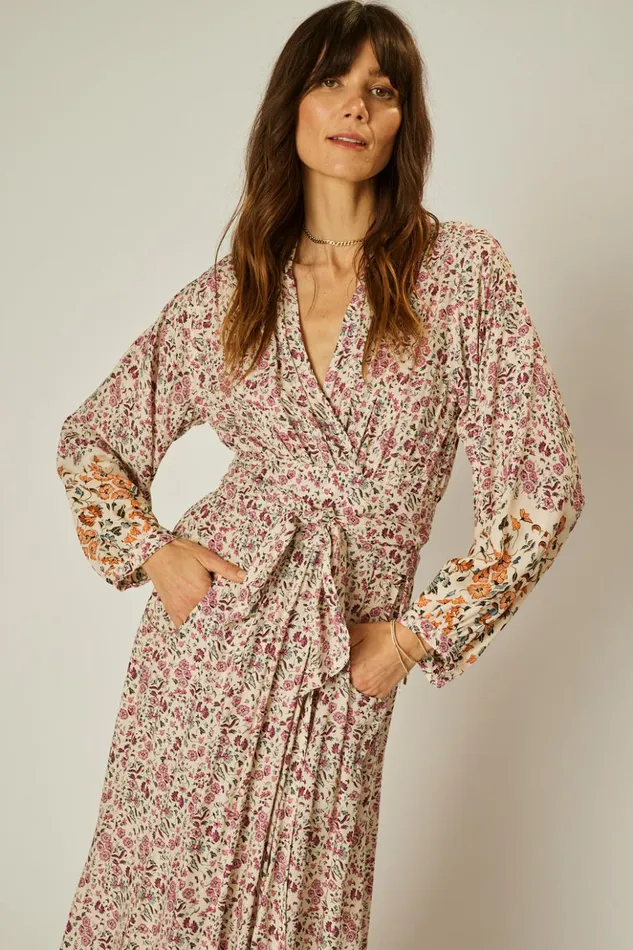 Nico LS Maxi With Sash Petite Fleur Rose Women Natalie Martin Dresses