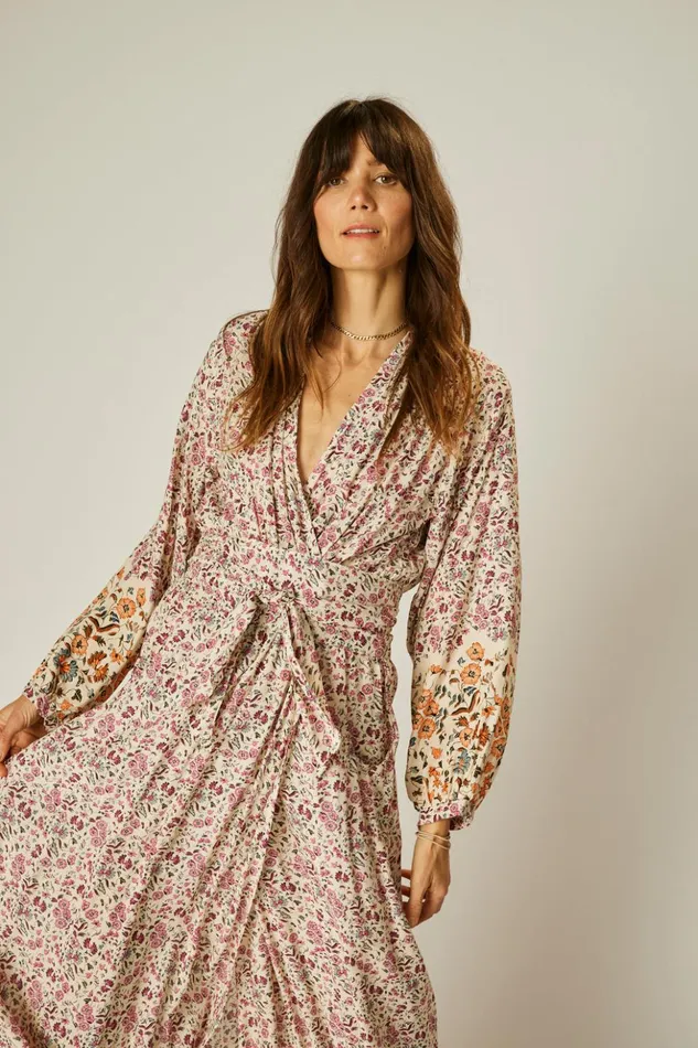 Nico LS Maxi With Sash Petite Fleur Rose Women Natalie Martin Dresses