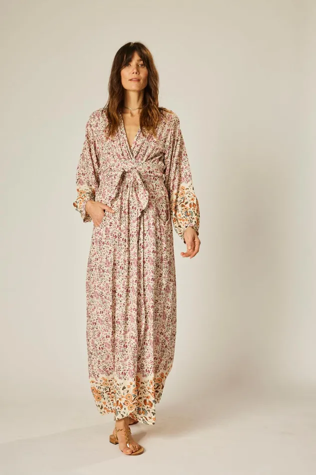 Nico LS Maxi With Sash Petite Fleur Rose Women Natalie Martin Dresses