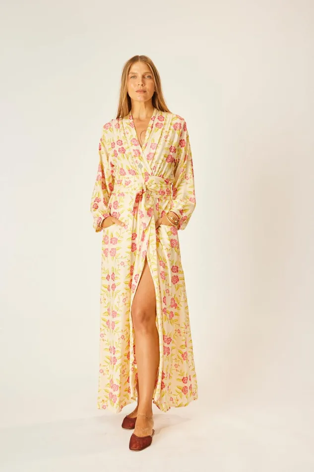 Nico LS Maxi With Sash Prairie Dusty Crimson Women Natalie Martin Dresses