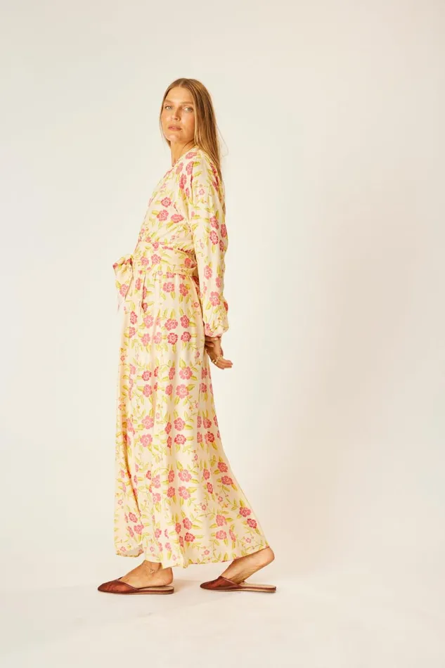 Nico LS Maxi With Sash Prairie Dusty Crimson Women Natalie Martin Dresses