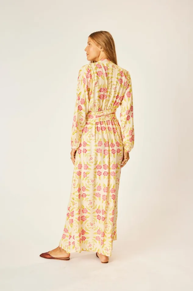 Nico LS Maxi With Sash Prairie Dusty Crimson Women Natalie Martin Dresses