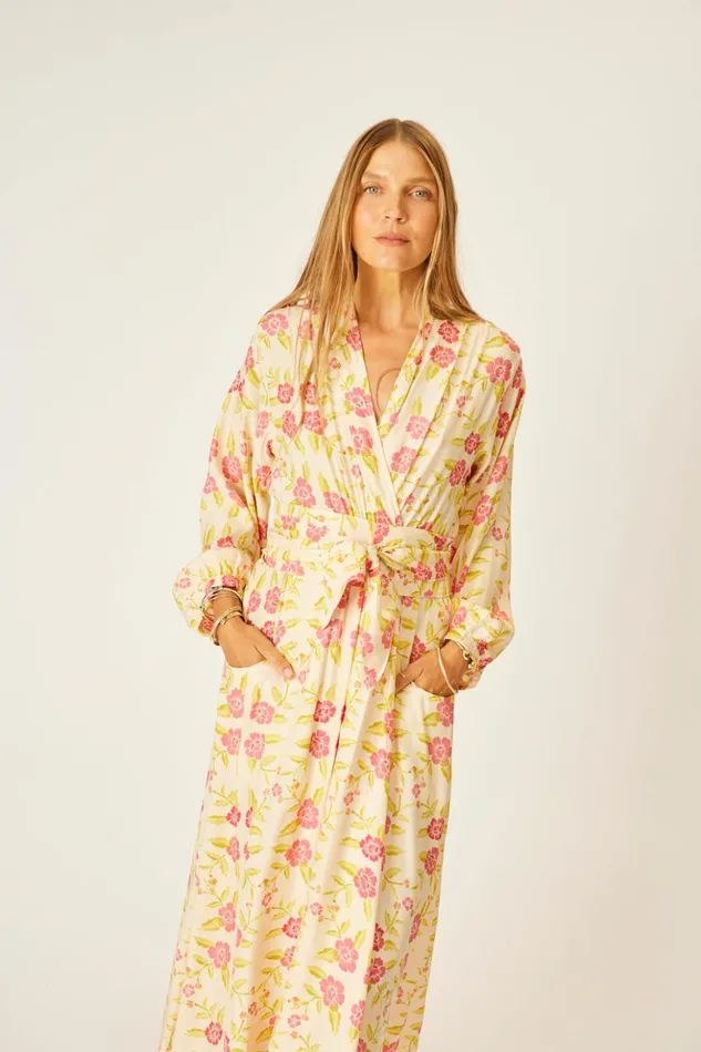 Nico LS Maxi With Sash Prairie Dusty Crimson Women Natalie Martin Dresses