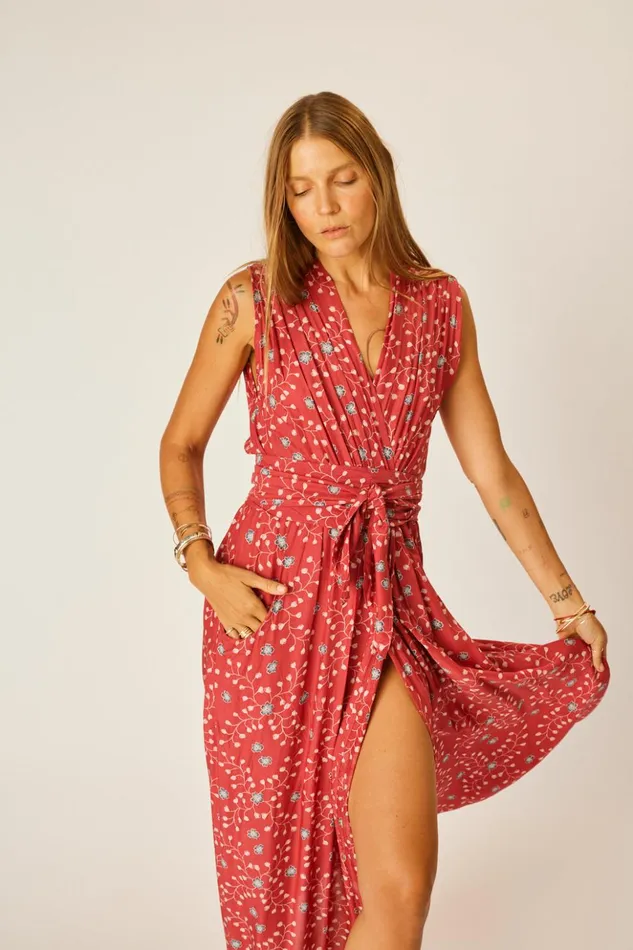 Nico Sleeveless Dress Pinwheel Barn Red Women Natalie Martin Dresses
