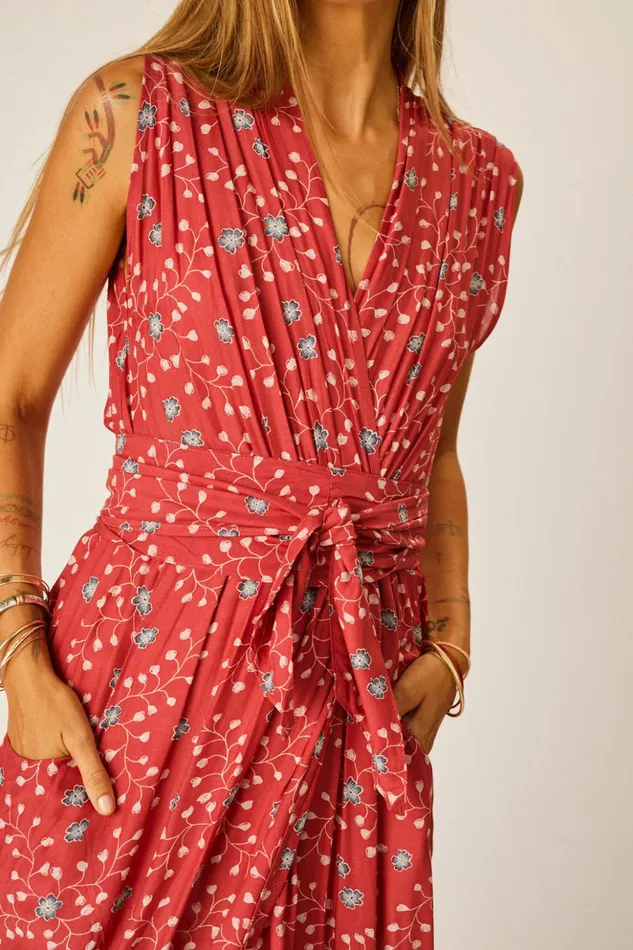 Nico Sleeveless Dress Pinwheel Barn Red Women Natalie Martin Dresses