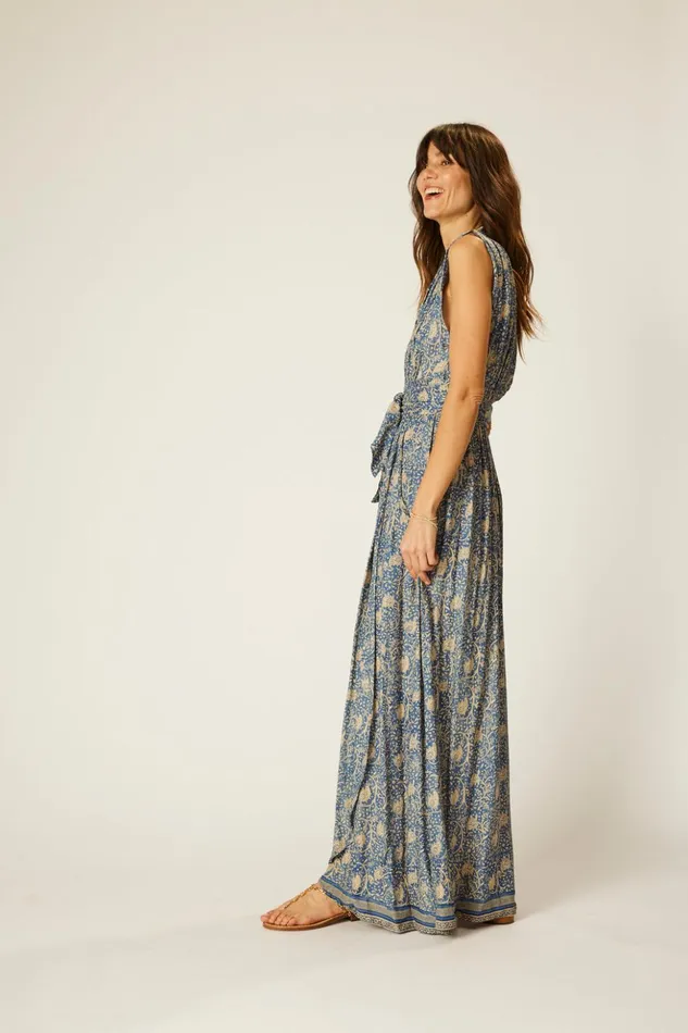 Nico Sleeveless Dress Water Lily Blue Women Natalie Martin Dresses