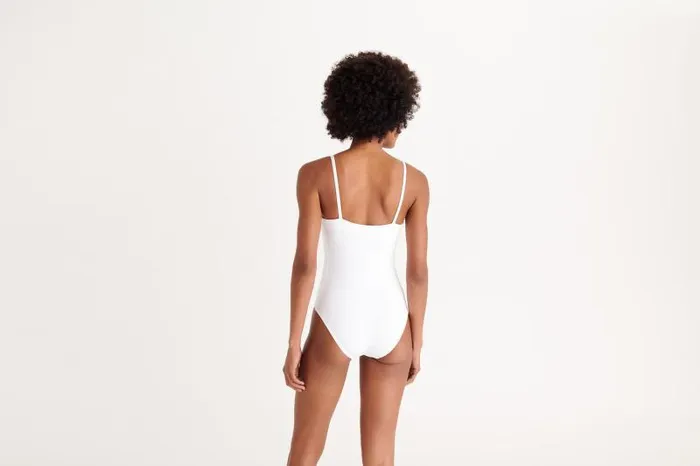 Onepiece Swimsuits Womens Eres Aquarelle Tank Onepiece Blanc