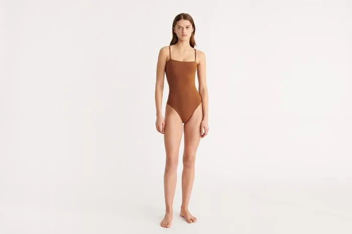 Onepiece Swimsuits Womens Eres Aquarelle Tank Onepiece Caramelo