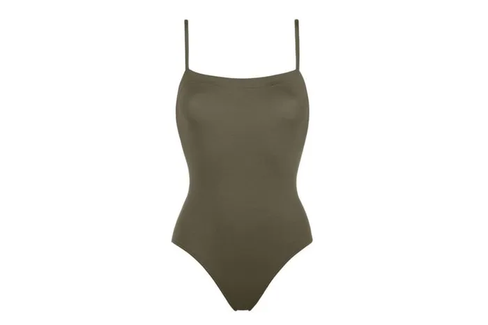 Onepiece Swimsuits Womens Eres Aquarelle Tank Onepiece Olive Noire