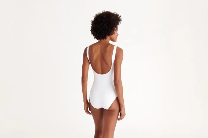 Onepiece Swimsuits Womens Eres Asia Tank Onepiece Blanc